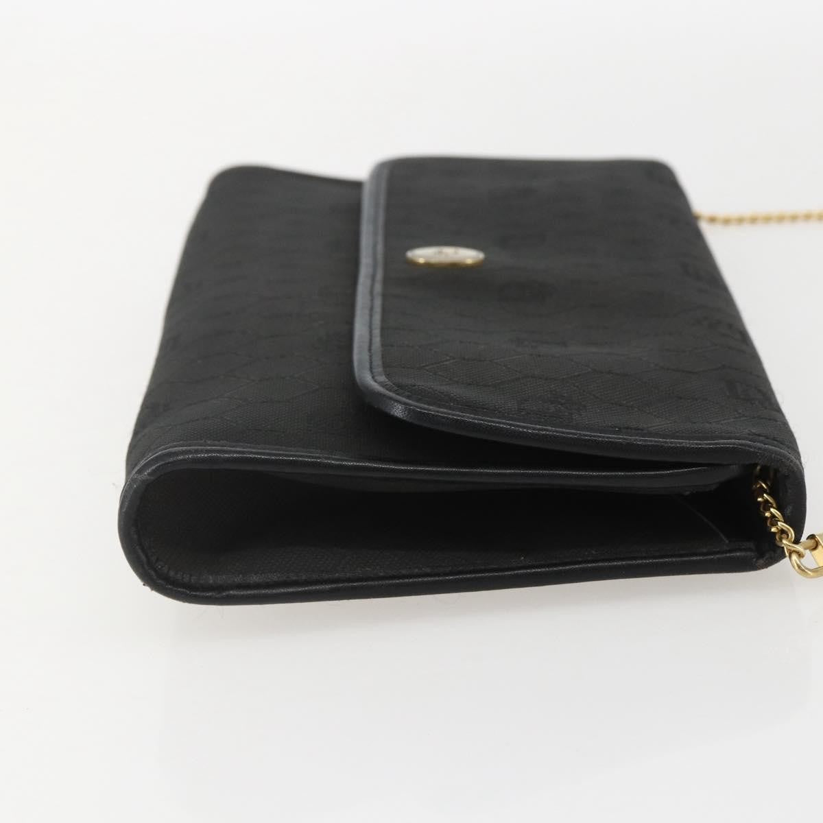 Christian Dior Vintage Honeycomb chain Canvas, BLACK, CANVAS, Clutche & pouche