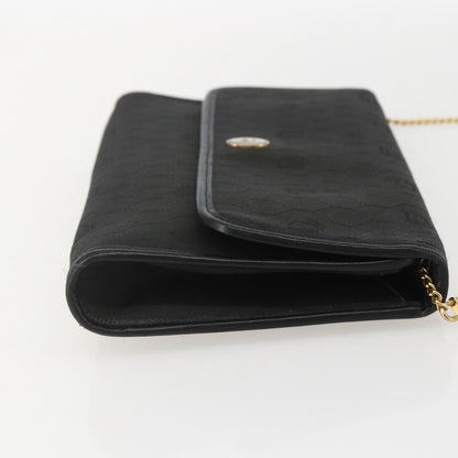 Christian Dior Vintage Honeycomb chain Canvas, BLACK, CANVAS, Clutche & pouche