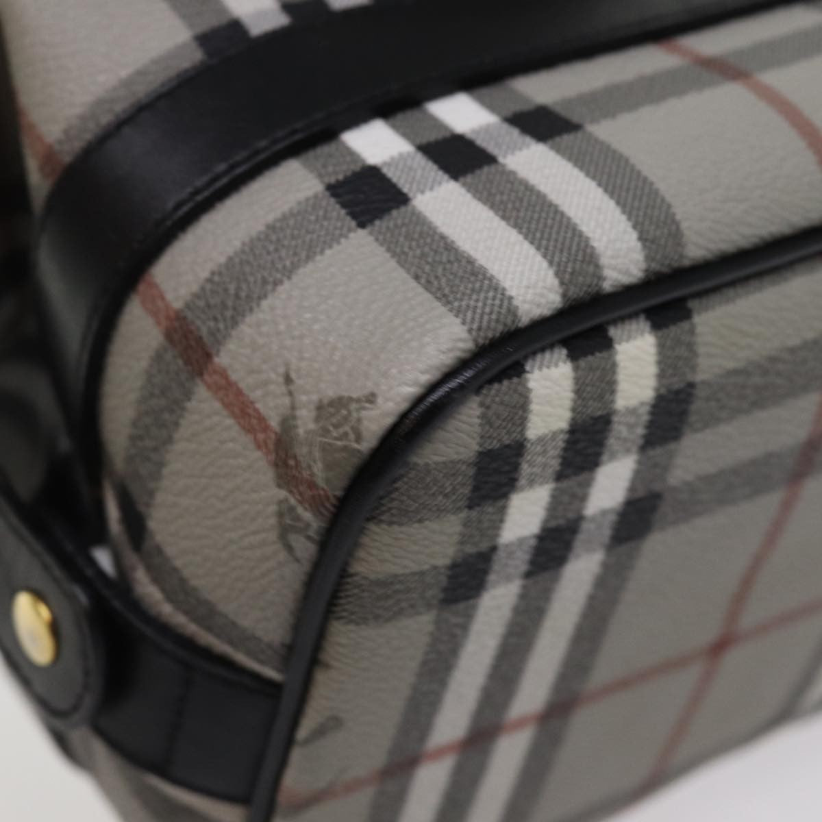 Burberry Nova check Pochette Canvas, GRAY, CANVAS, Clutche & pouche