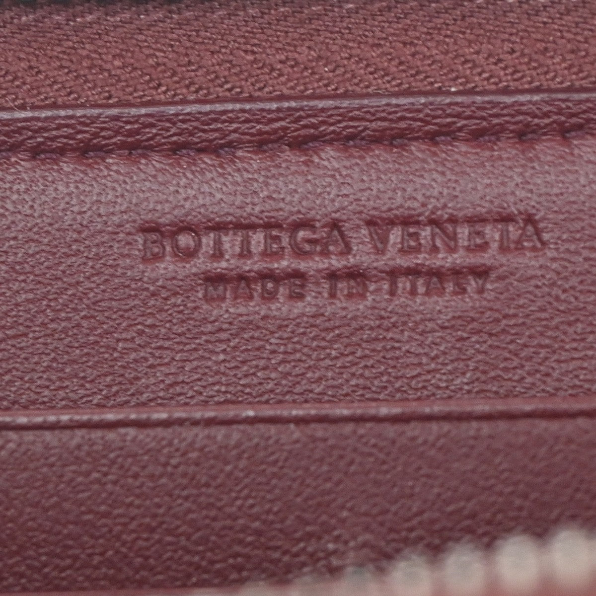 Bottega Veneta Intrecciato Long Zip  Wallet Leather, BURGUNDY, LEATHER, Wallets