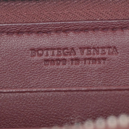 Bottega Veneta Intrecciato Long Zip  Wallet Leather, BURGUNDY, LEATHER, Wallets