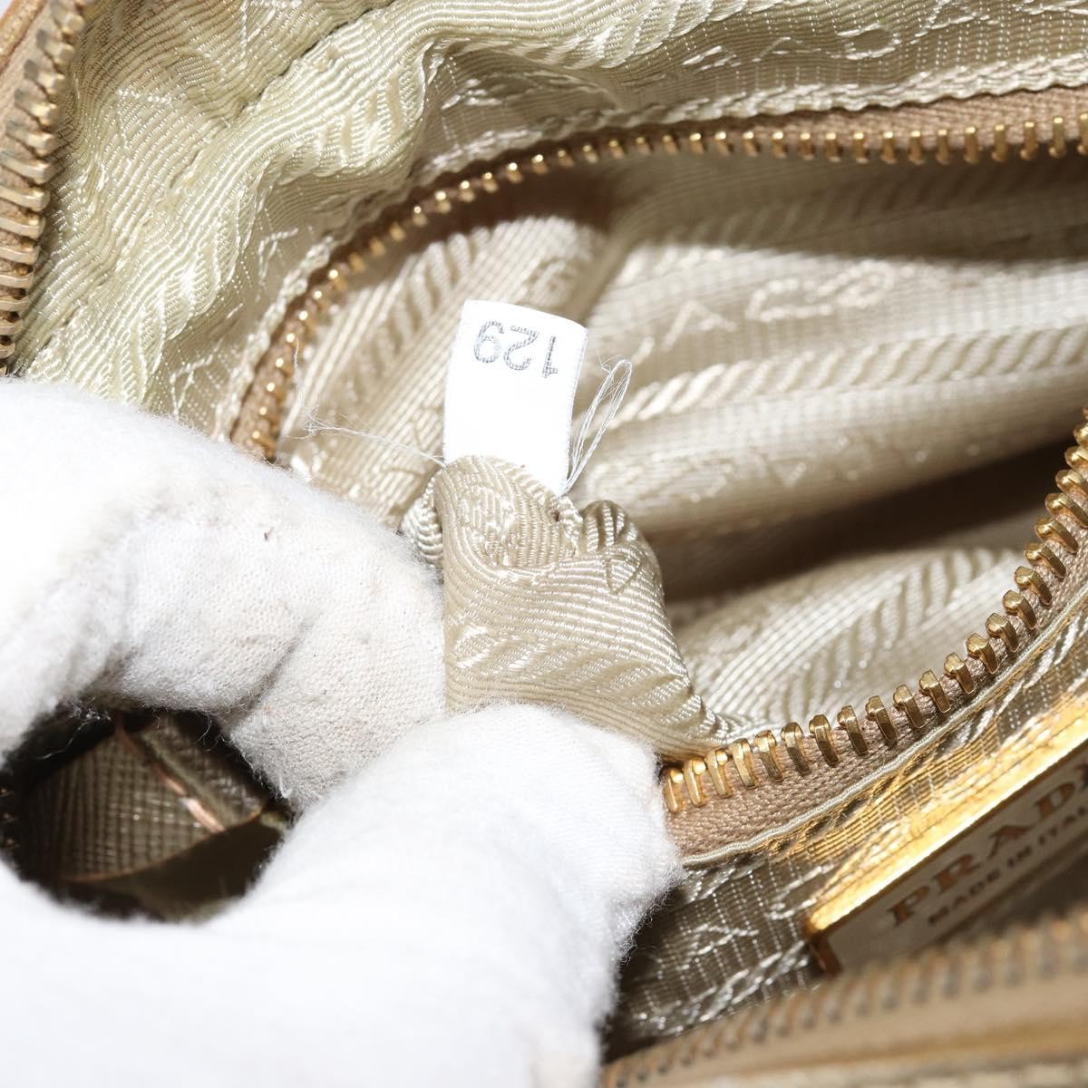 Prada Camera Shoulder Bag Saffiano Leather, GOLD, LEATHER, Shoulder bag