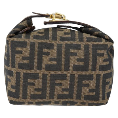 Fendi Vanity Clutch Canvas, BLACK, CANVAS, Clutche & pouche