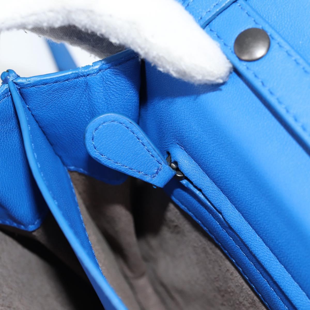 Bottega Veneta Vintage Double Compartment Flap Bag Intrecciato Nappa, BLUE, LEATHER, Shoulder bag