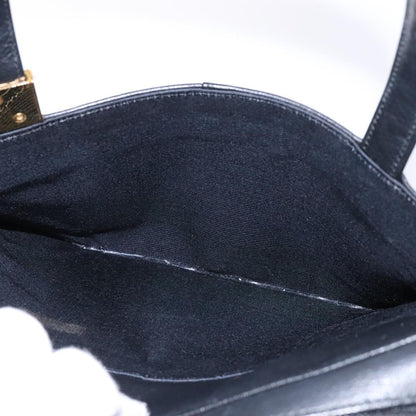 Burberry Vintage Handbag Leather, BLACK, LEATHER, Handbag