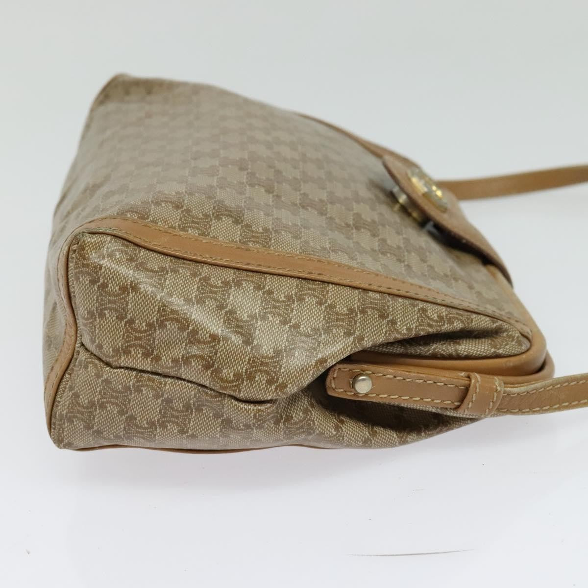 Celine Macadam Shoulder Bag PVC Leather, BEIGE, PVC, Shoulder bag