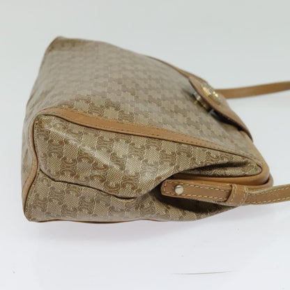 Celine Macadam Shoulder Bag PVC Leather, BEIGE, PVC, Shoulder bag