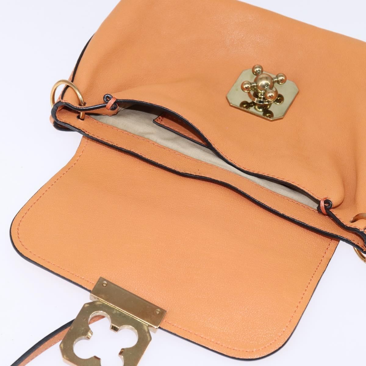 Chloe Elsie Crossbody Bag Leather, ORANGE, LEATHER, Shoulder bag