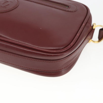 cartier Must de Cartier Shoulder Bag Leather, BURGUNDY, LEATHER, Shoulder bag