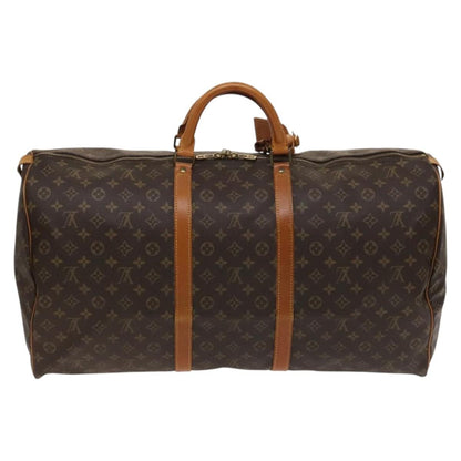 Louis Vuitton Keepall Bag Monogram Canvas, BROWN, CANVAS, Travel bag