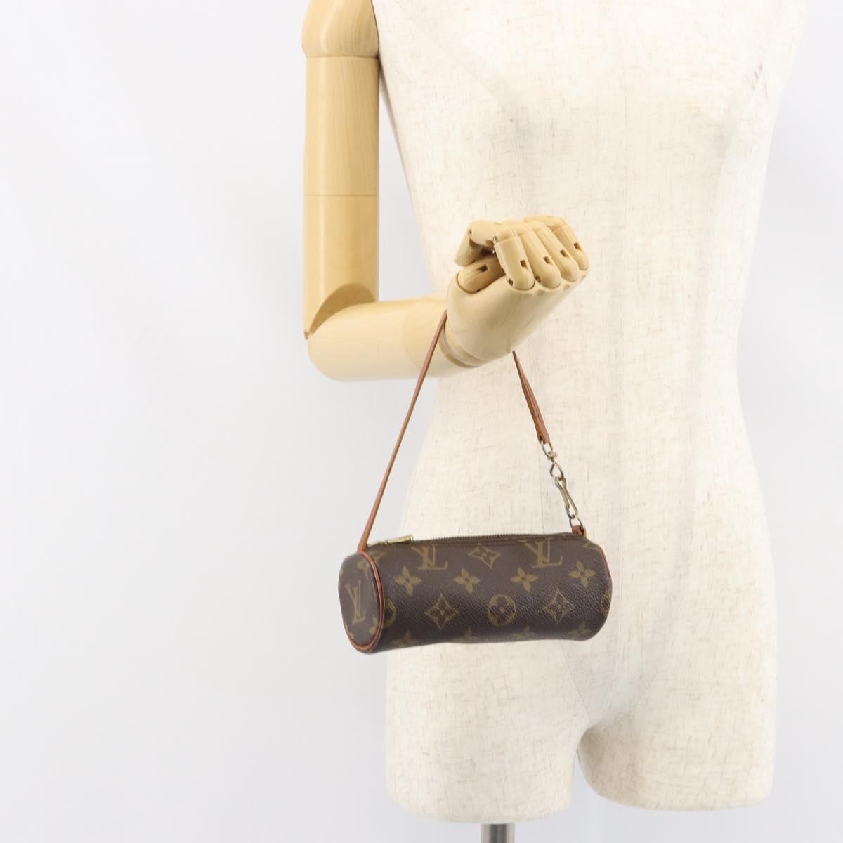 Louis Vuitton Papillon Pochette Monogram Canvas, BROWN, CANVAS, Clutche & pouche