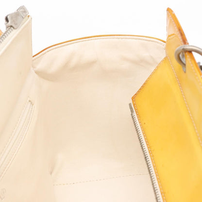 Chanel Vintage Petite Timeless Tote Quilted Patent, YELLOW, PATENT_LEATHER, Tote bag