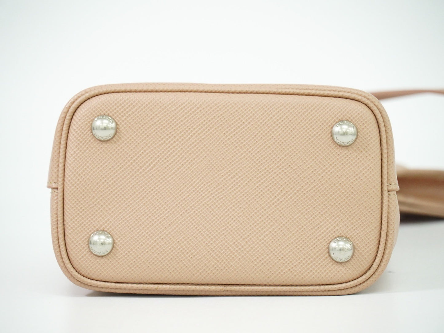 Prada Panier Bucket Bag Saffiano Leather, BEIGE, LEATHER, Crossbody bag