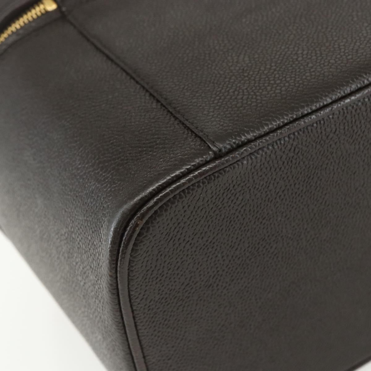 Chanel Vintage Timeless Vanity Case Caviar, BROWN, LEATHER, Handbag