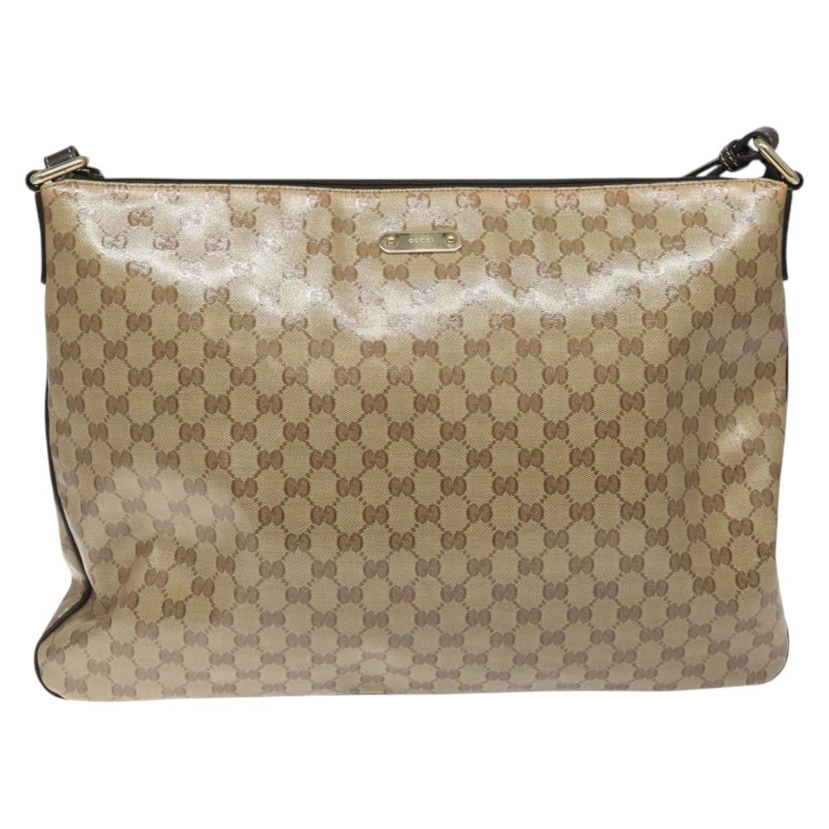 Gucci Flap Messenger Bag (Outlet) GG Coated Canvas, BEIGE, CANVAS, Shoulder bag