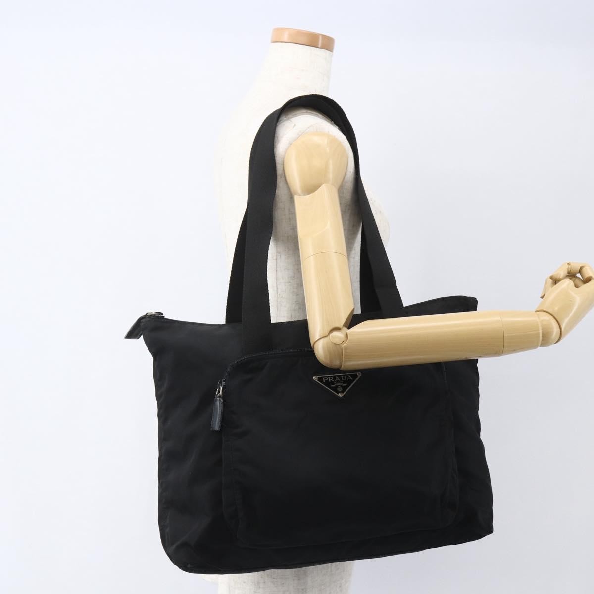 Prada Vintage Tote Tessuto, BLACK, NYLON, Tote bag