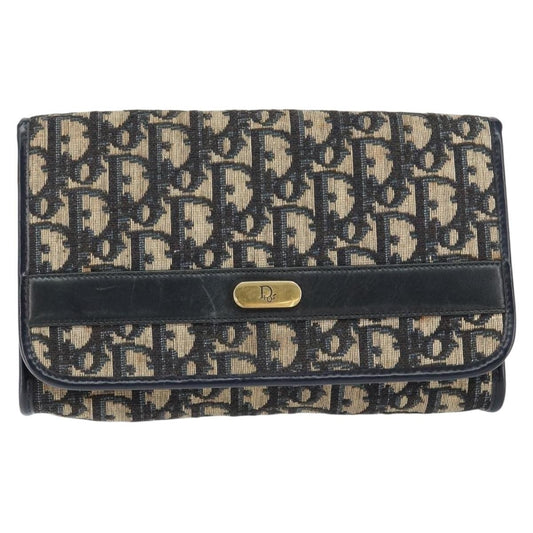 Christian Dior Vintage Trotteur Chain shoulder bag Canvas, NAVY, CANVAS, Shoulder bag