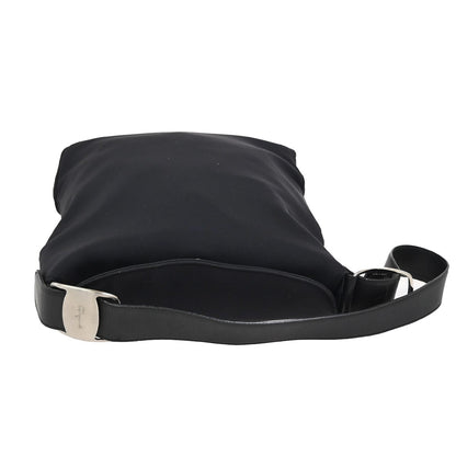 Salvatore Ferragamo Vara shoulder Bag Nylon, Black, Nylon, Shoulder Bag