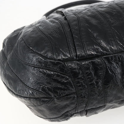 Prada Vintage Handbag Leather, BLACK, LEATHER, Handbag