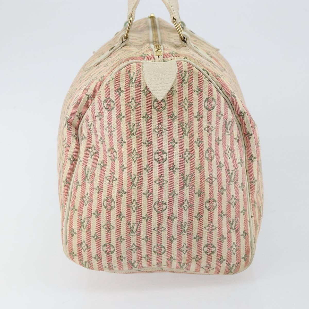 Louis Vuitton Speedy Handbag Mini Lin, PINK, CANVAS, Handbag