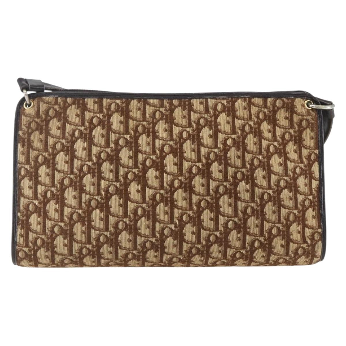 Christian Dior Vintage CD trotter Shoulder bag Canvas, BEIGE, CANVAS, Shoulder bag