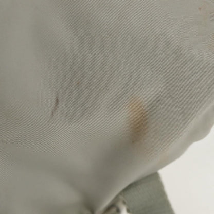 Prada Double Pocket Backpack Chain Shoulder Bag Re-Nylon, GRAY, NYLON, Backpack