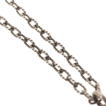 Gucci Engraved Interlocking G Chain Link Pendant Necklace Sterling Silver, SILVER, SILVER, Necklace