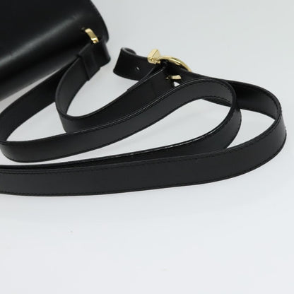 Salvatore Ferragamo Gancini Shoulder Bag Leather, BLACK, LEATHER, Shoulder bag