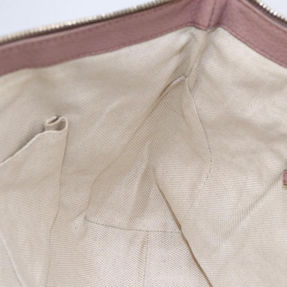 Gucci Soho Zip Tote Leather, PINK, LEATHER, Tote bag
