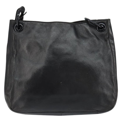 Prada Vintage Shoulder Bag Leather, BLACK, LEATHER, Shoulder bag