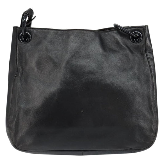 Prada Vintage Shoulder Bag Leather, BLACK, LEATHER, Shoulder bag