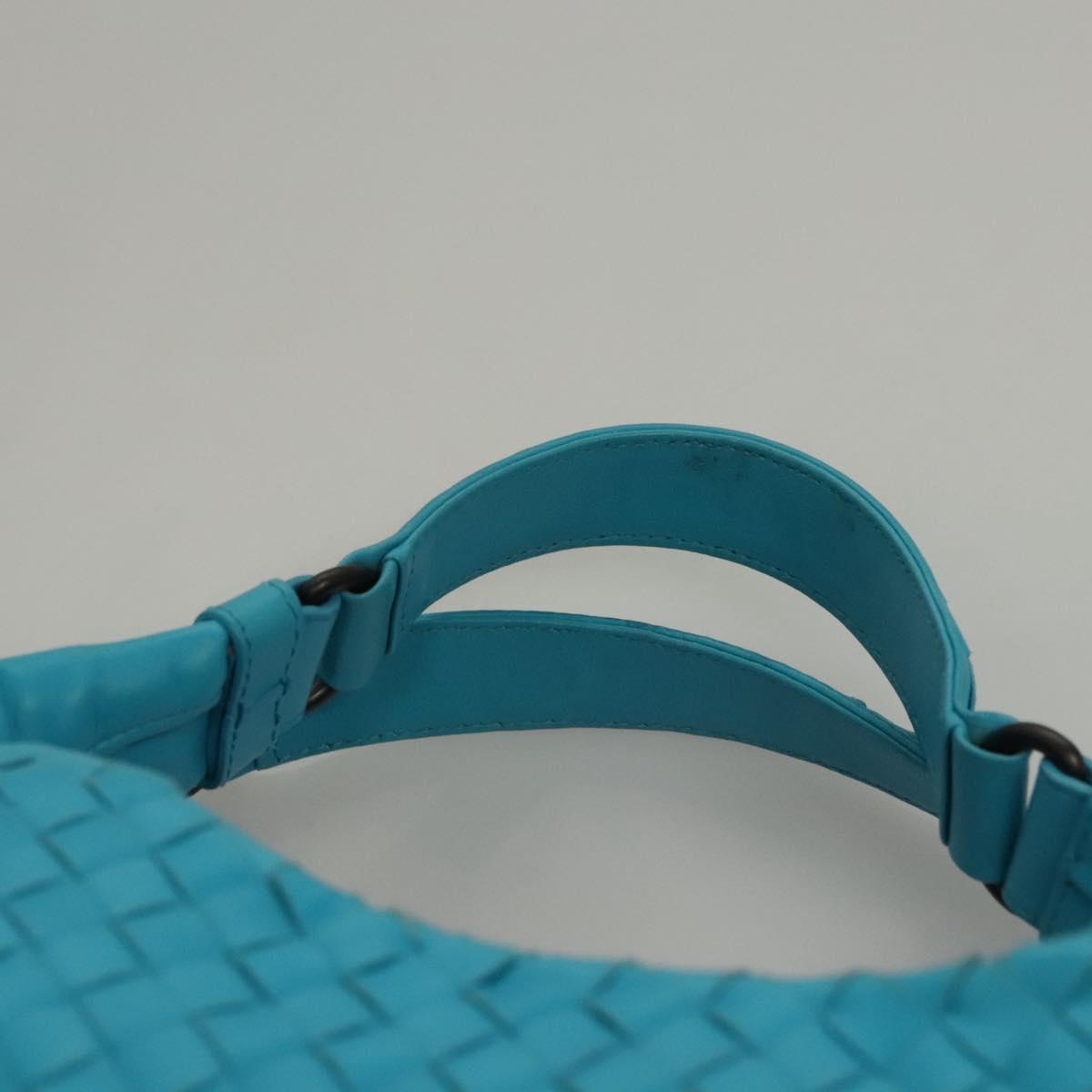Bottega Veneta Campana Hobo Intrecciato Nappa, BLUE, LEATHER, Handbag