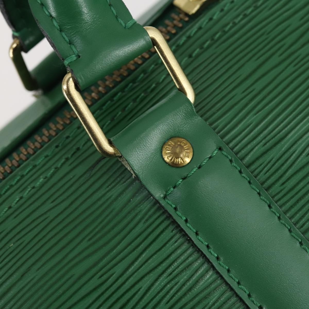 Louis Vuitton Keepall Bag Epi Leather, GREEN, LEATHER, Travel bag