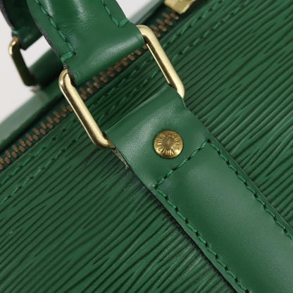 Louis Vuitton Keepall Bag Epi Leather, GREEN, LEATHER, Travel bag