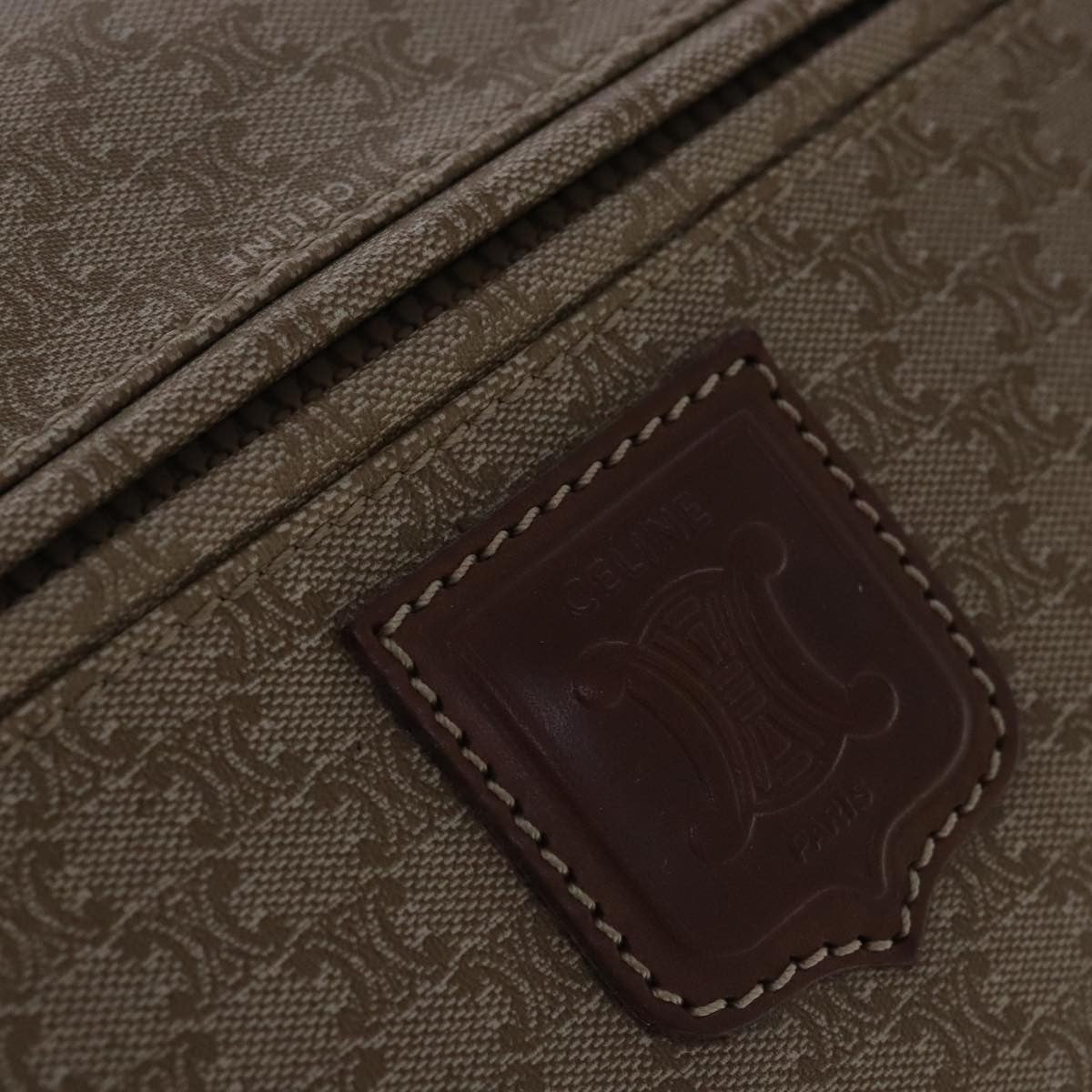 Celine Vintage Macadam Boston bag Canvas, BEIGE, CANVAS, Travel bag