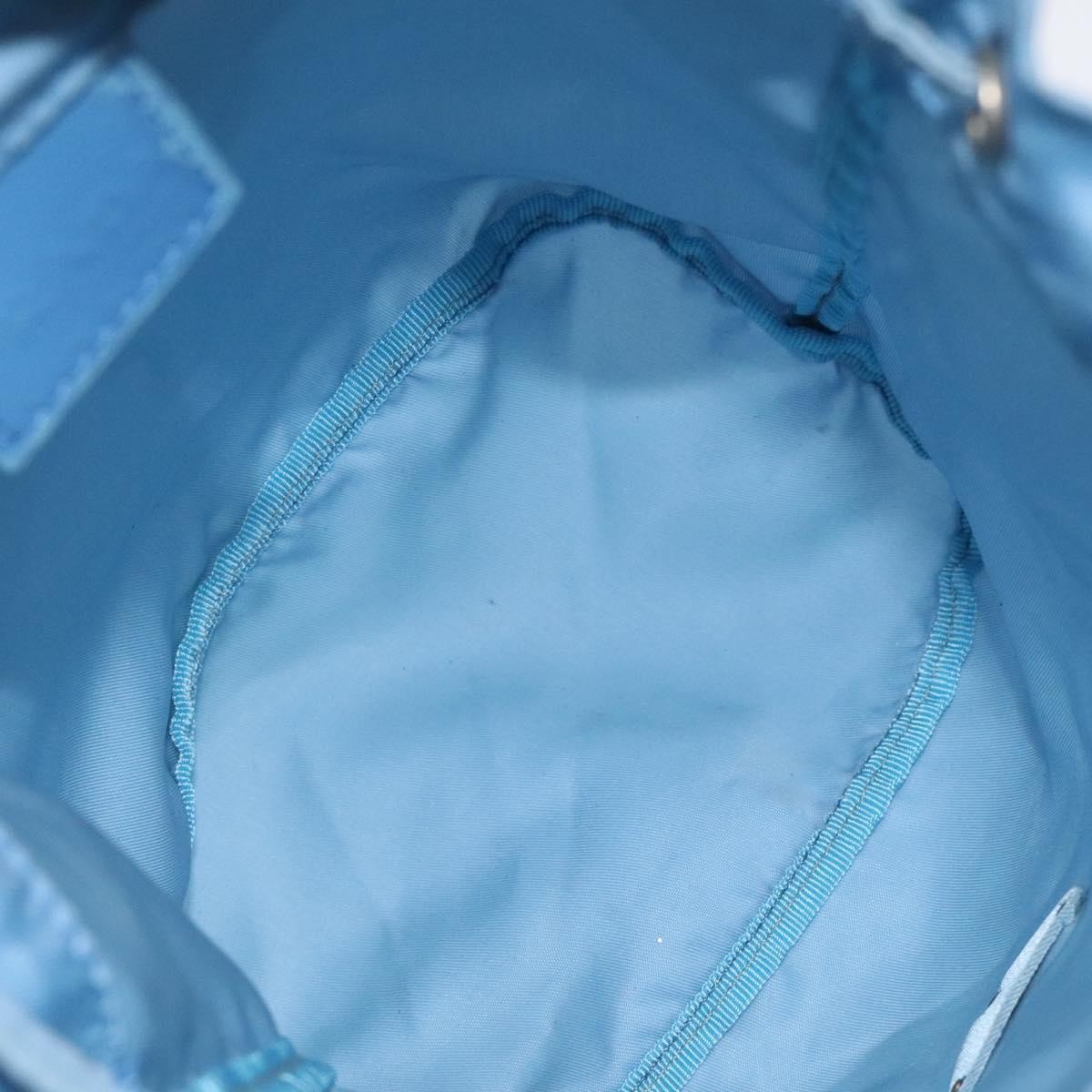 Prada Drawstring Wristlet Bucket Bag Tessuto, BLUE, NYLON, Clutche & pouche