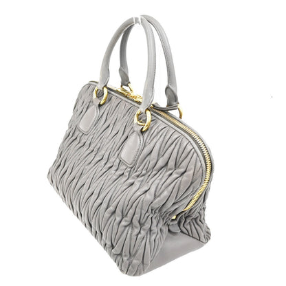 Miu Miu Madras Bowler Bag Matelasse Leather, Purple, Leather, Handbag