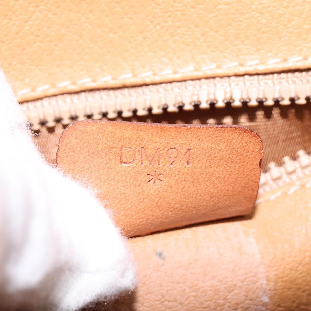 Celine Vintage Macadam Shoulder Bag Canvas and Leather, BEIGE, CANVAS, Shoulder bag