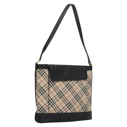 Burberry Shoulder Bag Nova Check Canvas, BEIGE, CANVAS, Shoulder bag
