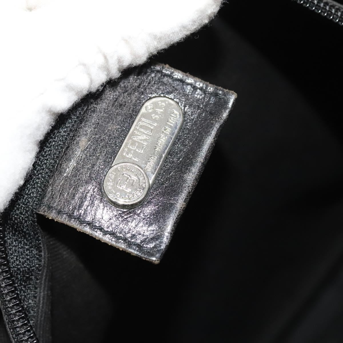 Fendi Vintage Double Buckle Flap Shoulder Bag Nylon, BLACK, NYLON, Shoulder bag