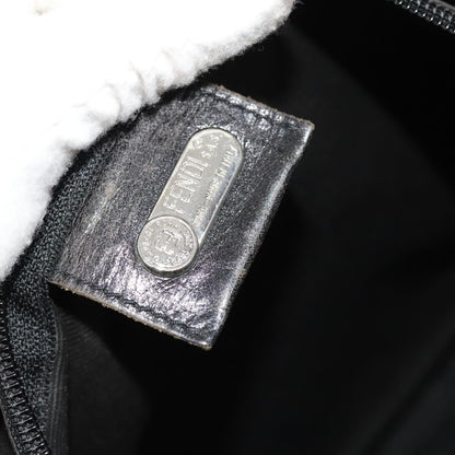 Fendi Vintage Double Buckle Flap Shoulder Bag Nylon, BLACK, NYLON, Shoulder bag