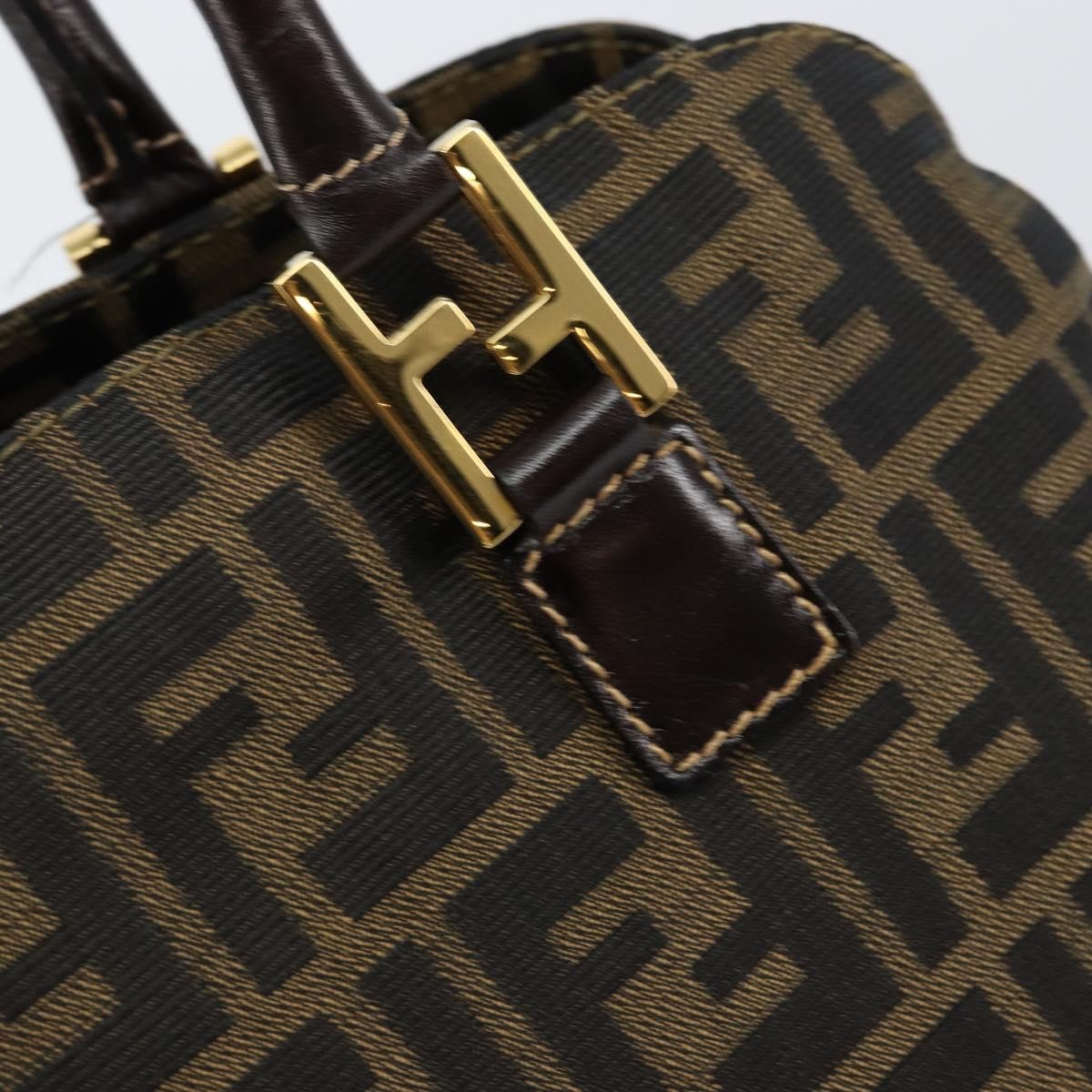 Fendi Vintage Convertible Satchel Zucca Canvas, BROWN, CANVAS, Handbag