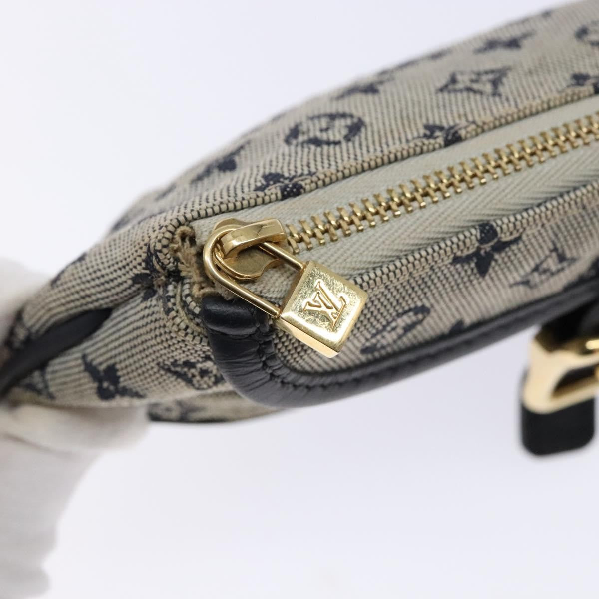 Louis Vuitton Anne Sophie Clutch Mini Lin, BLUE, CANVAS, Clutche & pouche