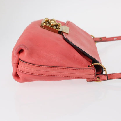 Chloe Elsie Crossbody Bag Leather, PINK, LEATHER, Shoulder bag