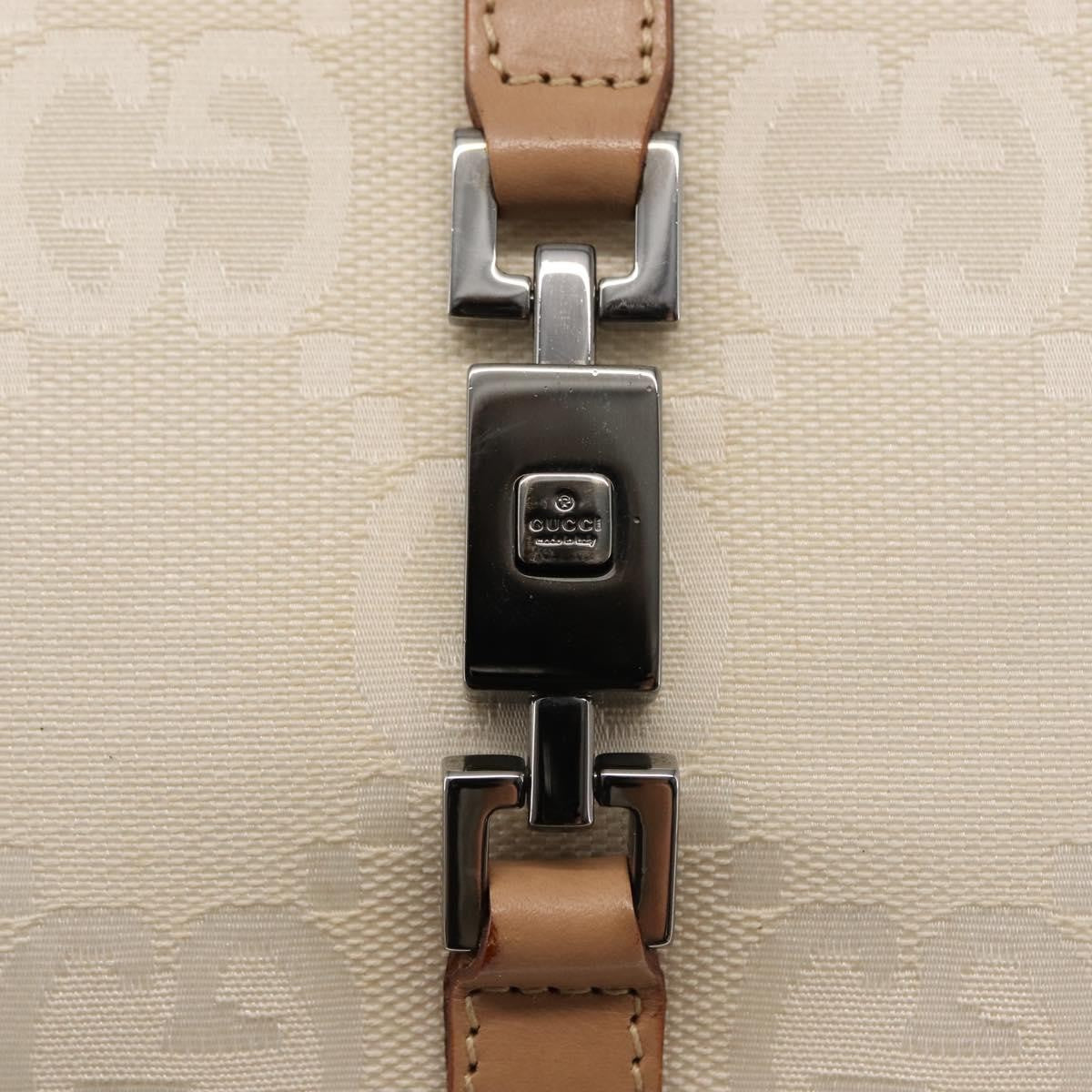 Gucci Vintage Jackie Handbag Canvas, BEIGE, CANVAS, Handbag