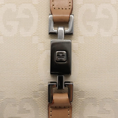 Gucci Vintage Jackie Handbag Canvas, BEIGE, CANVAS, Handbag