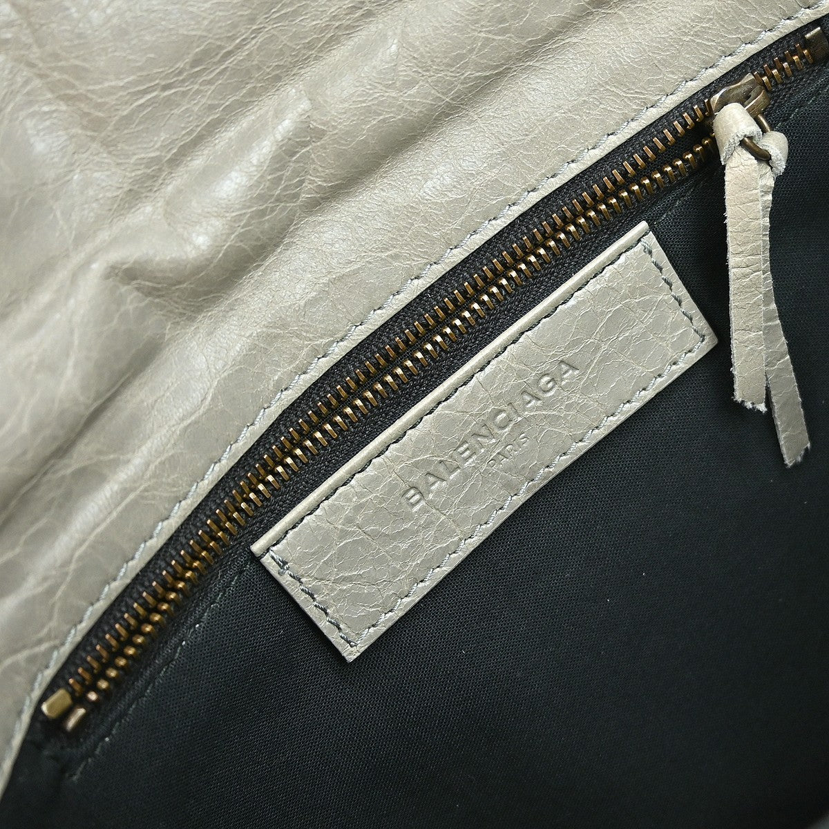 Balenciaga Classic Studs Envelope Clutch Leather, GRAY, LEATHER, Clutche & pouche