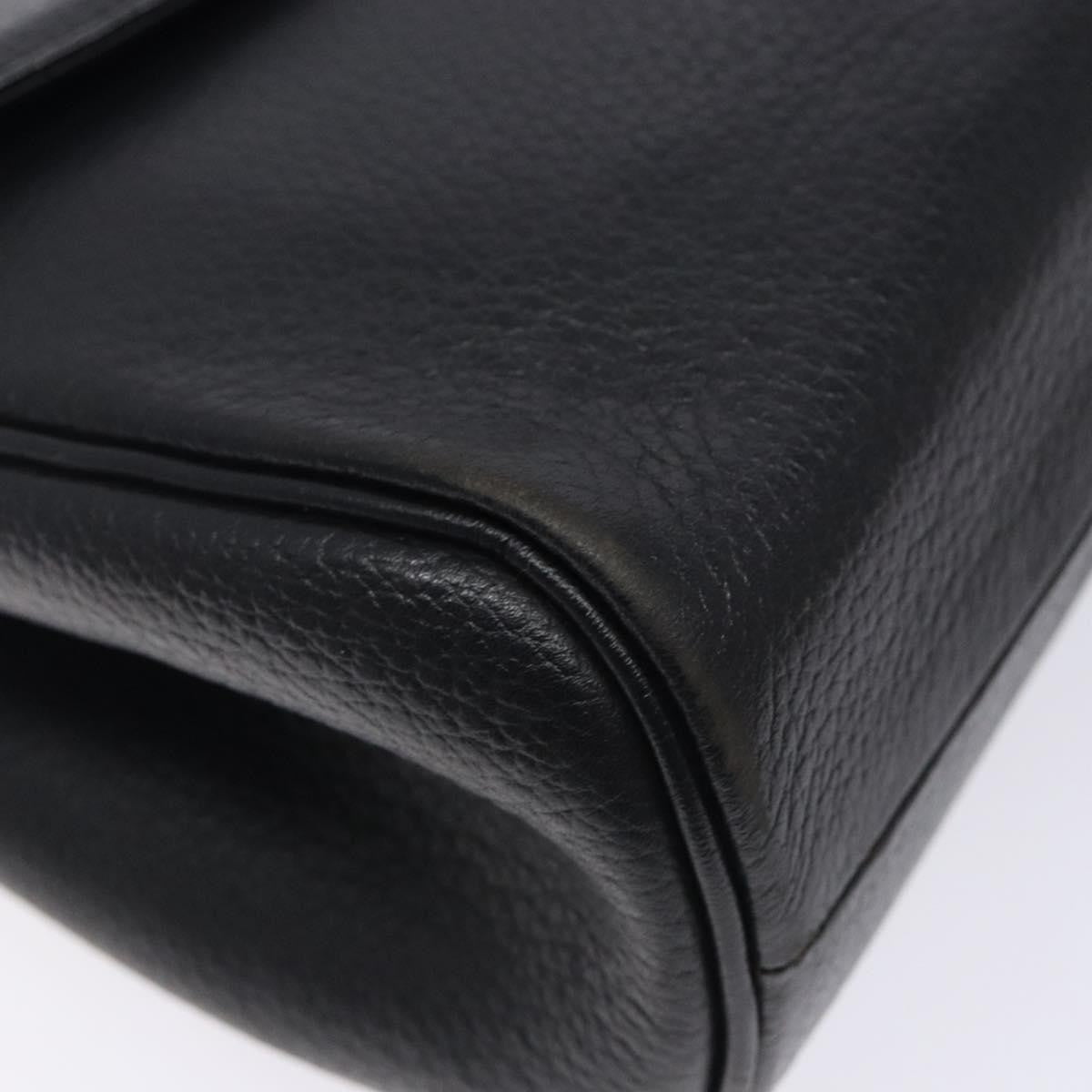 Burberry Vintage Handbag Leather, BLACK, LEATHER, Handbag