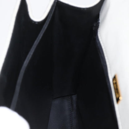 Bally Vintage Handbag Quilted Leather, WHITE, LEATHER, Handbag