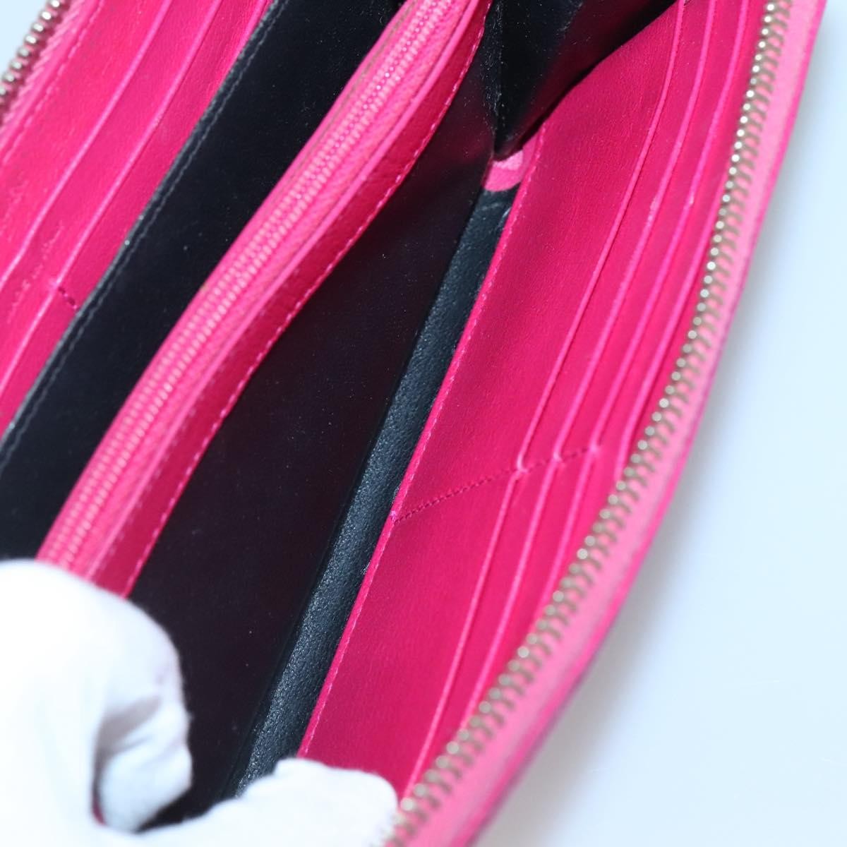 Saint Laurent Zipped Bifold Wallet Leather, PINK, LEATHER, Wallets